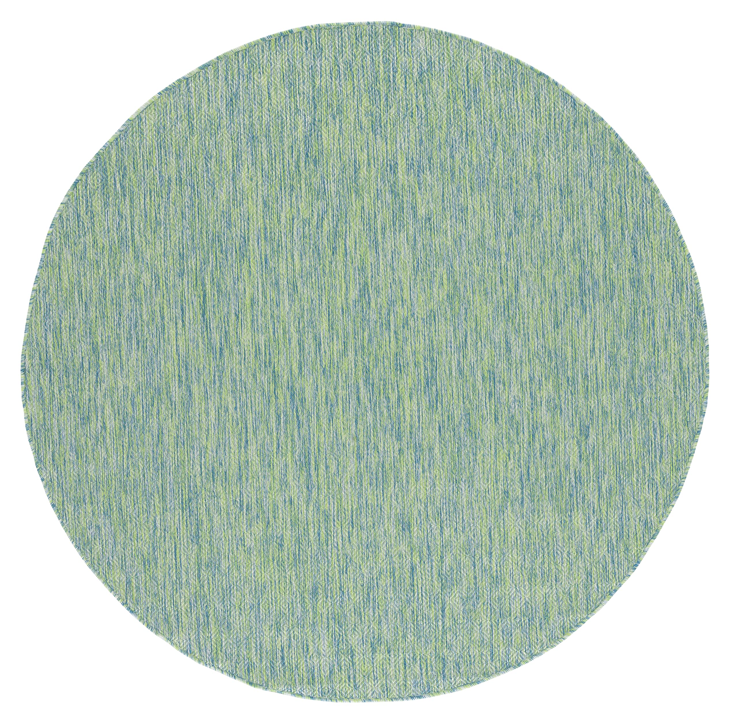 Safavieh Courtyard Collection 6'7' Round Green/Blue Cy8521 Indoor/ Outside Waterproof Easy Cleansingpatio Backyard Mudroom Area Mat