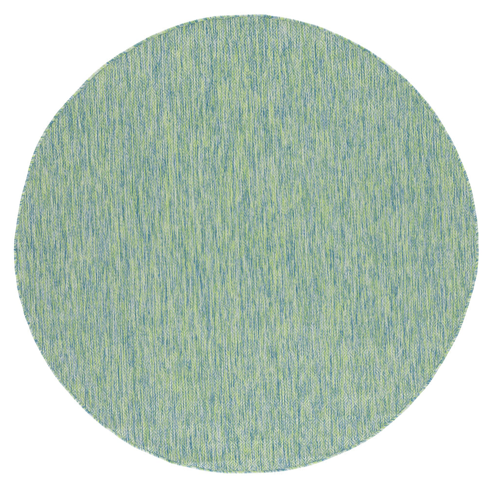 Safavieh Courtyard Collection 6'7' Round Green/Blue Cy8521 Indoor/ Outside Waterproof Easy Cleansingpatio Backyard Mudroom Area Mat