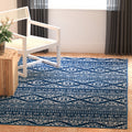SAFAVIEH Tulum Collection Accent Rug - 3 x 5, Navy & Ivory, Moroccan Boho Tribal Design, Non-Shedding & Easy Care, Ideal for H