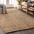 Jonathan Y Nrf102A-3 Pata Hand Woven Chunky Jute Indoor Area Rug Bohemian Farmhouse Easy Cleaning Bedroom Kitchen Living Room No