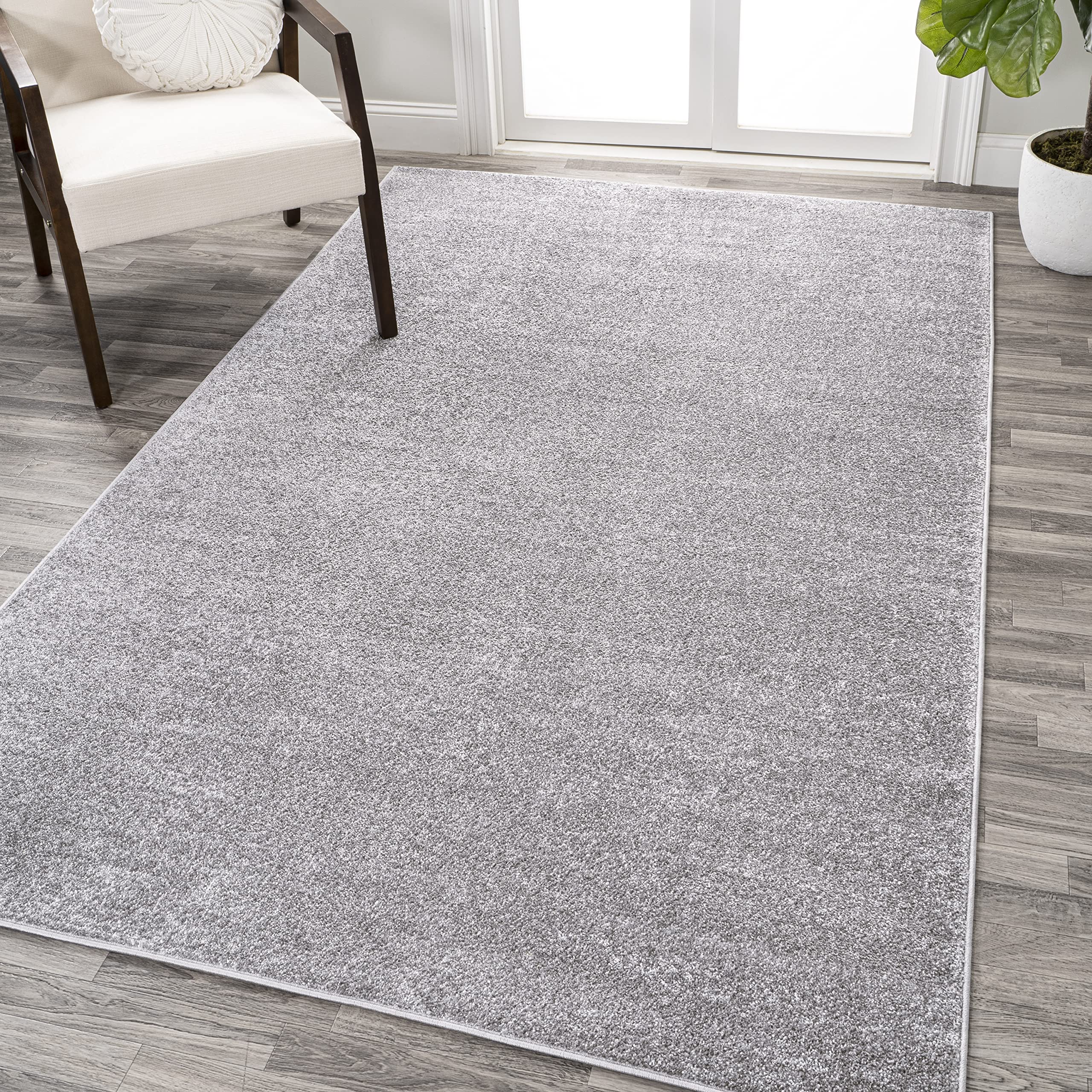 JONATHAN Y SEU100A-8 Haze Solid Low-Pile Indoor Area-Rug Casual Contemporary Solid Traditional Easy-Cleaning Bedroom Kitchen Liv