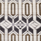Mad Mats Geometric Moroccan Grey & White Outdoor Rug, Reversible Plastic Mat For Patio, Porch, Poolside, Mudroom, Camping, Rv, D