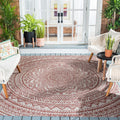 Safavieh Courtyard Collection 9' X 12' Light Beige/Terracotta Cy8734 Indoor/ Outdoor Waterproof Easy Cleaning Patio Backyard Mudroom Area Rug