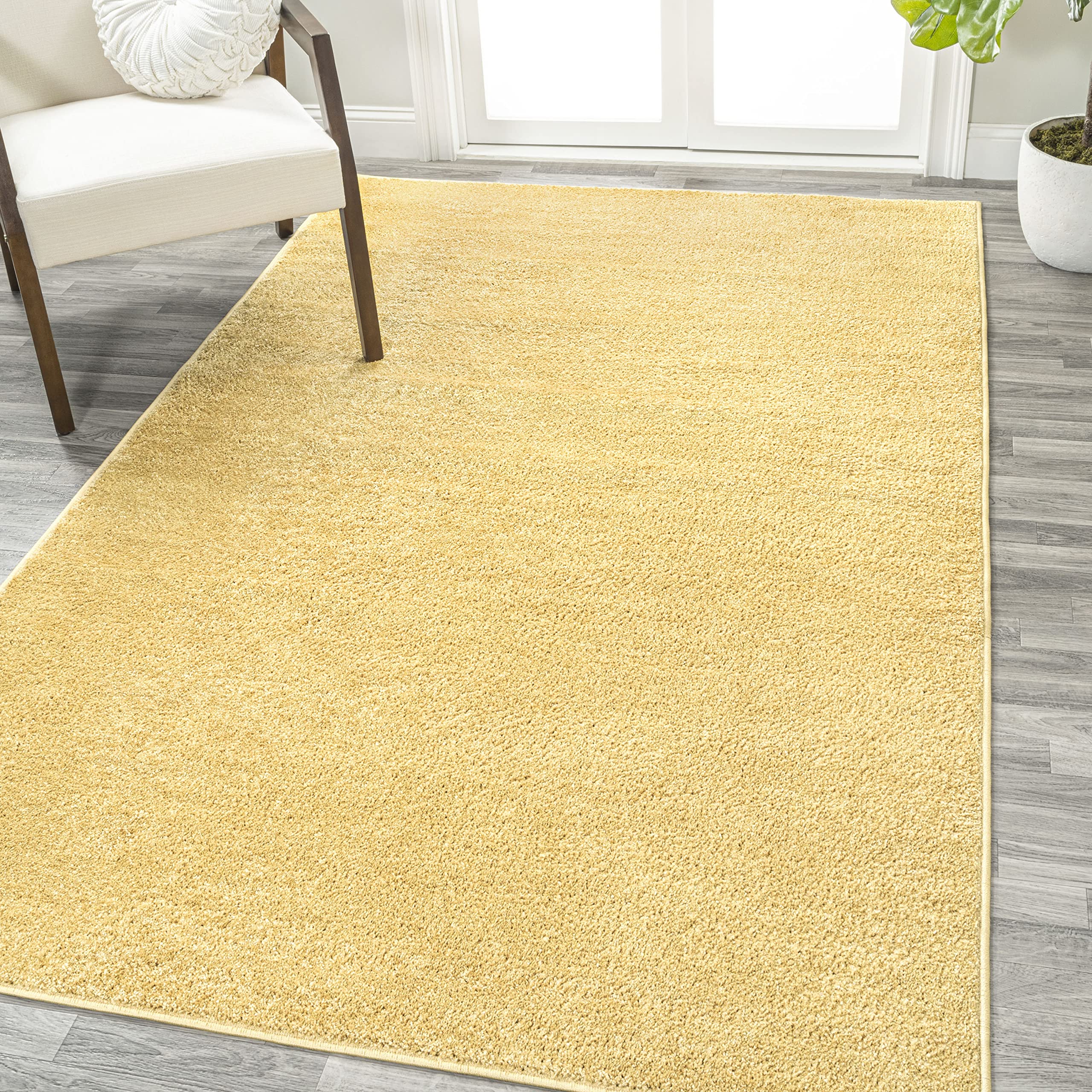 JONATHAN Y SEU100B-5 Haze Solid Low-Pile Indoor Area-Rug Casual Contemporary Solid Traditional Easy-Cleaning Bedroom Kitchen Liv