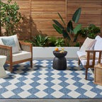 Nourison Positano Indoor/Outdoor Navy Blue 5' X 7' Area Rug, Easy Cleaning, Non Shedding, Bed Room, Living Room, Dining Room, Backyard, Deck, Patio (5X7)