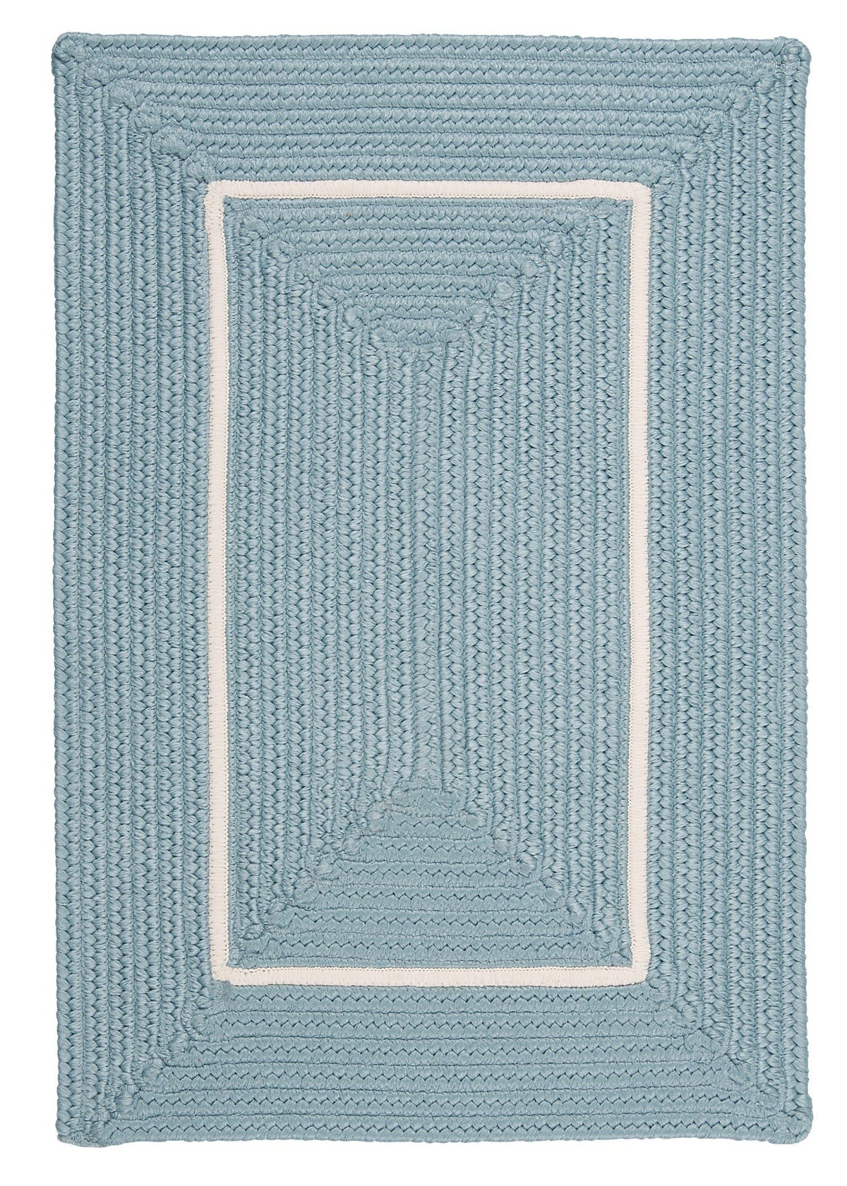 Doodle Edge Area Rug, 8 By 10-Feet, Light Blue