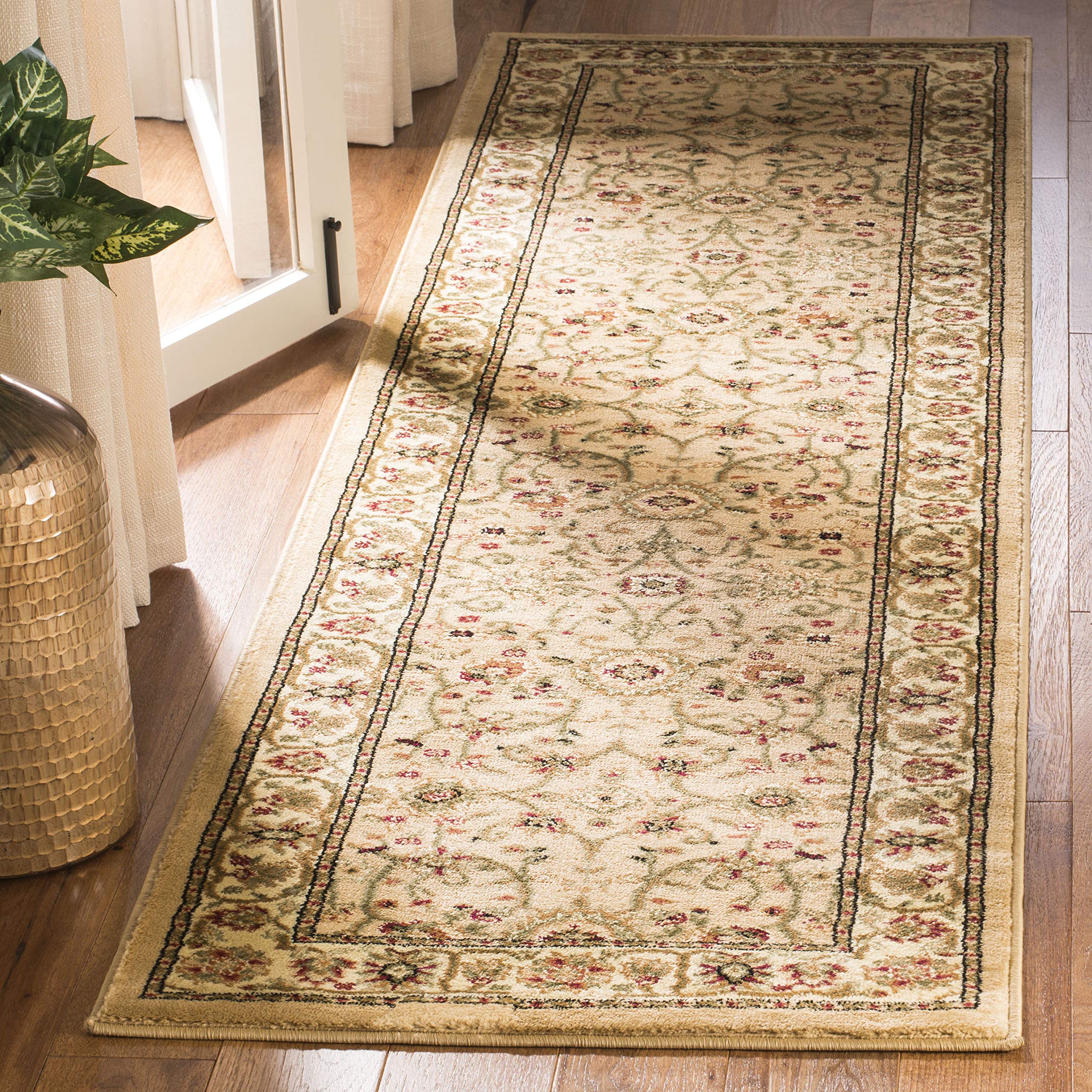 SAFAVIEH Lyndhurst Collection Runner Rug - 23 x 18, Beige & Ivory, Traditional Oriental Design, Non-Shedding & Easy Care, Idea