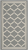 Safavieh Courtyard Collection 2' X 3'7' Anthracite/Beige Cy6918 Trellis Indoor/ Outdoor Waterproof Easy Cleaning Patio Backyard Mudroom Accent Rug