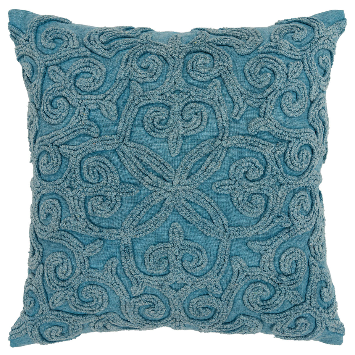 Rizzy Home 20&quot; x 20&quot; Cotton Pillow Cover in Blue