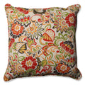 Pillow Perfect Bright Floral Indoor/Outdoor Accent Throw Pillow Plush Fill, Weather, And Fade Resistant, Floor - 25' X 25', Gr