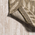 Jonathan Y Smb119A-210 Nevis Palm Frond Indoor Outdoor Area Rug Coastal Floral Easy Cleaning Bedroom Kitchen Backyard Patio Non Shedding, 2 X 10, Brown/Beige