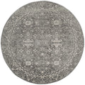 SAFAVIEH Evoke Collection 51 Round Grey/Ivory EVK270S Shabby Chic Distressed Non-Shedding Dining Room Entryway Foyer Living Roo