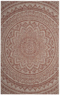 Safavieh Courtyard Collection 5'3' X 7'7' Light Beige/Terracotta Cy8734 Indoor/ Outdoor Waterproof Easy Cleaning Patio Backyard Mudroom Area Rug