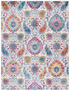 Safavieh Madison Collection Area Rug - 8' X 10', Cream & Multi, Boho Chic Glam Paisley Design, Non-Shedding & Easy Care, Ideal F