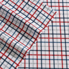 Nautica - King Sheet Set, Cotton Percale Bedding Set, Crisp & Cool, Lightweight & Breathable (Boating Tattersall Red, King)