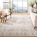 SAFAVIEH Tulum Collection 67 Square Ivory/Grey TUL268A Moroccan Boho Distressed Non-Shedding Living Room Bedroom Dining Home Of