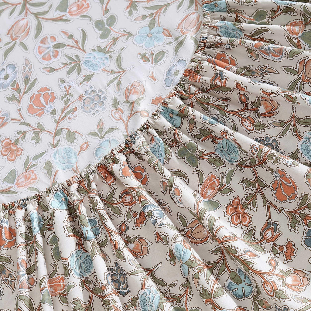 Wrangler - Queen Sheet Set, Silky & Lightweight Bedding Set, Floral Luxurious Bedding Set, Yellowstone Inspired, Oeko-Tex Certified (Westward Floral Beige, Queen)