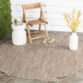 SAFAVIEH Courtyard Collection 4 Round Natural/Black CY8521 Indoor/ Outdoor Patio Backyard Mudroom Area Rug