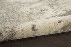 Nourison Celestial Modern Abstract Ivory/Grey 7'10' X Round Area Rug, Easy Cleaning, Non Shedding, Bed Room, Living Room, Dinin