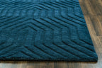 Rizzy Home | Tc8576 | Technique Collection | Wool Area Rug | 2'6" X 8' | Navy Solid