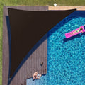 Colourtree 14' X 14' X 19.8' Brown Right Triangle Ctaprt20 Sun Shade Sail Canopy Mesh Fabric Uv Block Upf50 - Commercial Heavy D