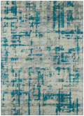 Addison Rugs Bravado Abv35 Peacock 8' X 8' Indoor Outdoor Round Rug, Easy Clean, Machine Washable, Non Shedding, Bedroom, Entry, Living Room, Dining Room, Kitchen, Patio Rug