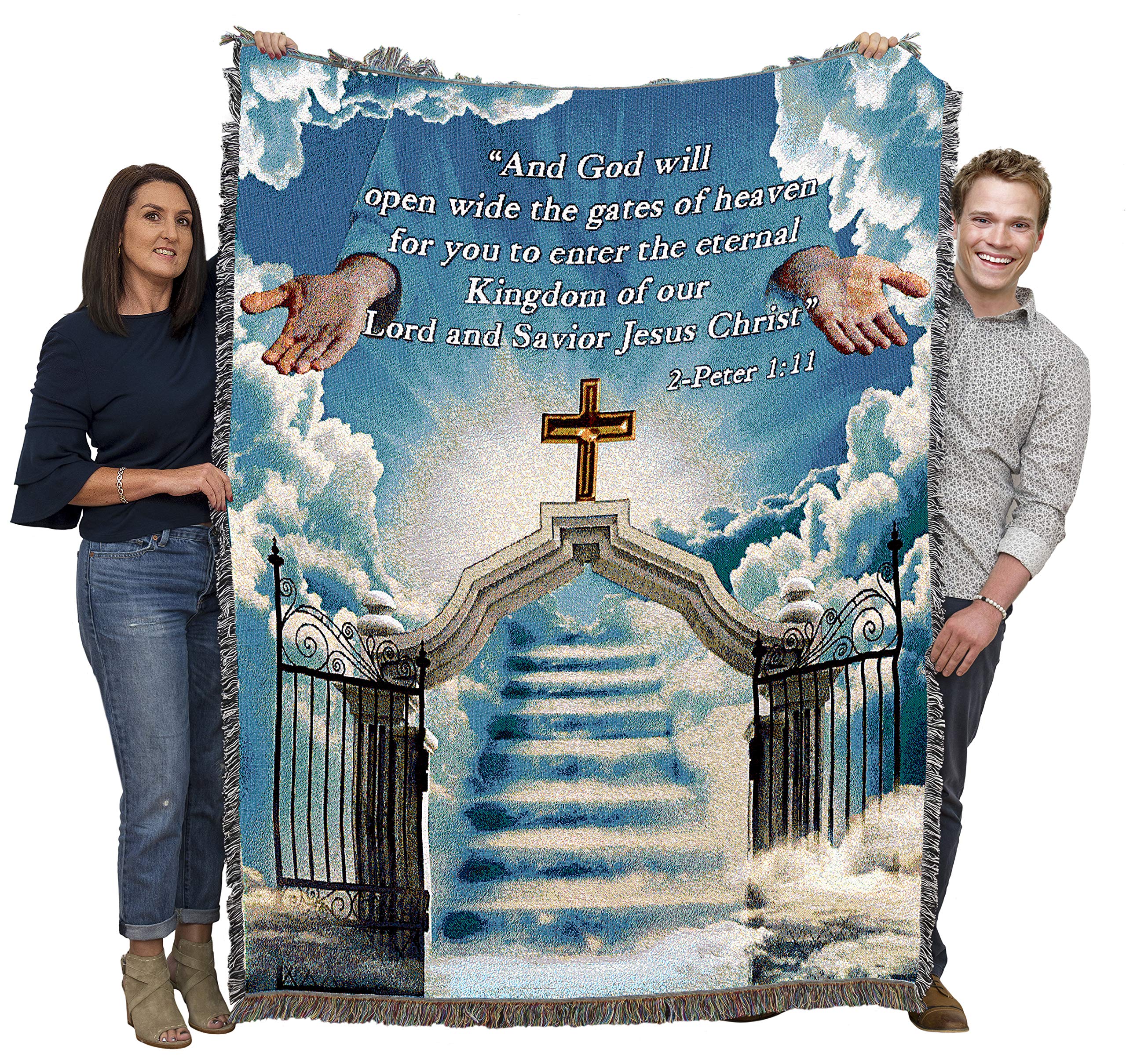 Heaven'S Gate 1 Blanket - God Will Open Wide The Gates Of Heaven - Scriptures 2 Peter 1:11 Blanket - Sympathy Bereavement Gift T