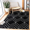 SAFAVIEH Adirondack Collection Area Rug - 51 x 76, Black & Ivory, Modern Geometric Design, Non-Shedding & Easy Care, Ideal for
