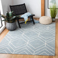 SAFAVIEH Adirondack Collection Area Rug - 6 x 9, Blue & Ivory, Modern Geometric Design, Non-Shedding & Easy Care, Ideal for Hi