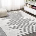 Jonathan Y Smb124D-9 Zolak Berber Stripe Geometric Indoor/Outdoor Area Rug, Contemporary, Scandinavian For Bedroom, Kitchen, Liv