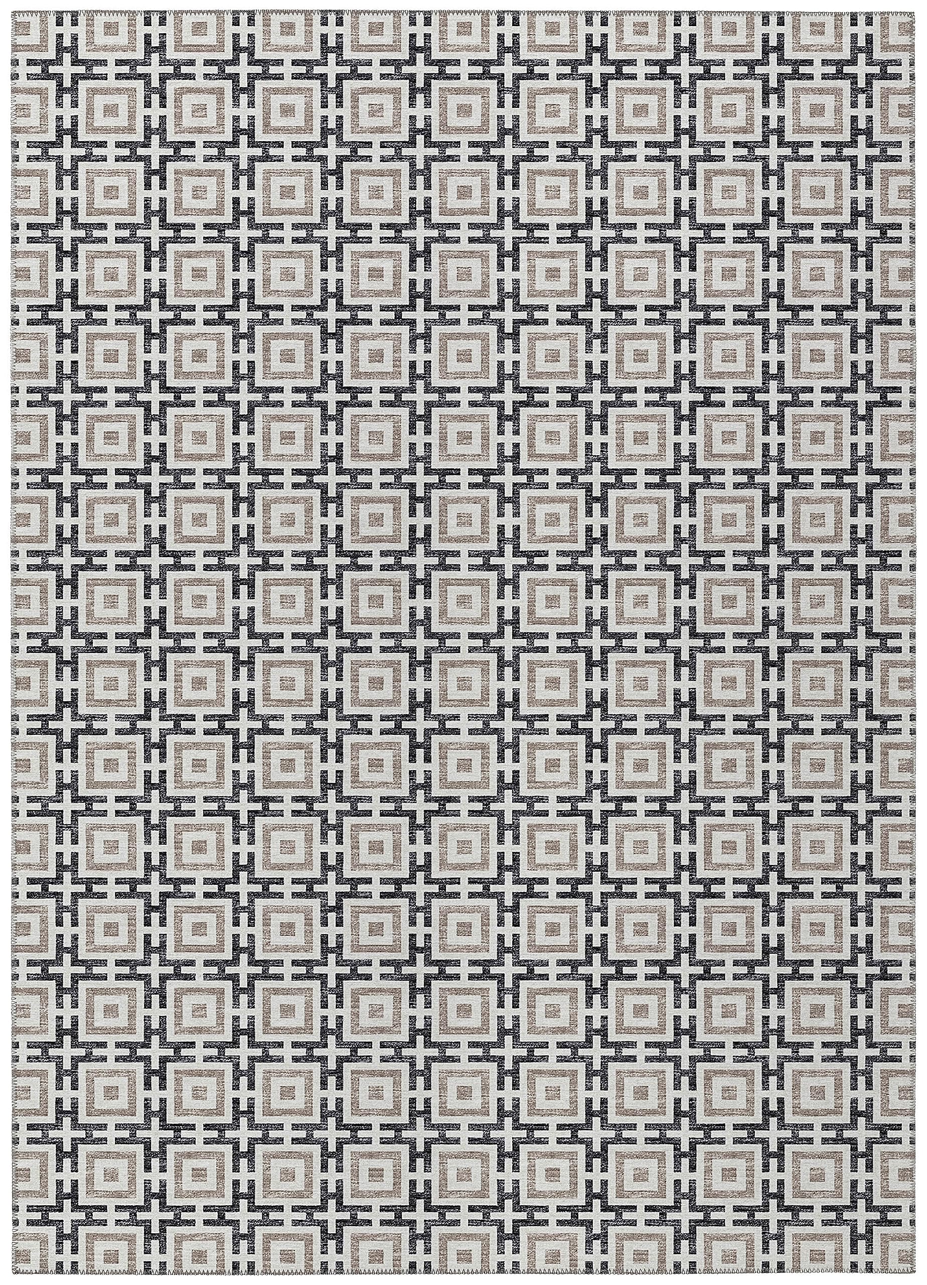 Dalyn Rugs Marlo Mo1 Black 8' X 10' Indoor Outdoor Area Rug, Easy Clean, Machine Washable, Non Shedding, Bedroom, Living Room, Dining Room, Kitchen, Patio Rug