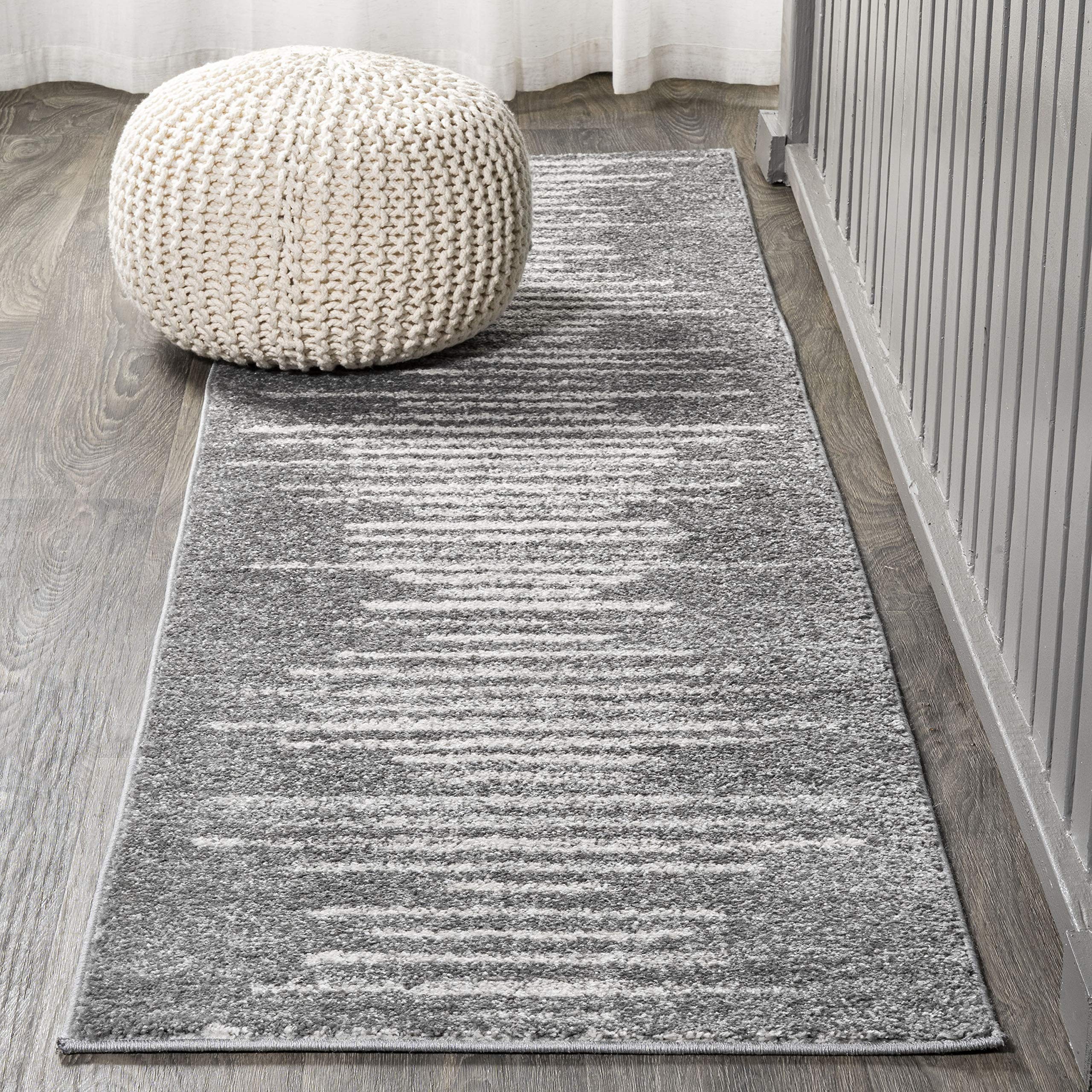 JONATHAN Y MOH205B-28 Aya Berber Stripe Geometric Indoor Farmhouse Area-Rug Bohemian Minimalistic Striped Easy-Cleaning Bedroom 