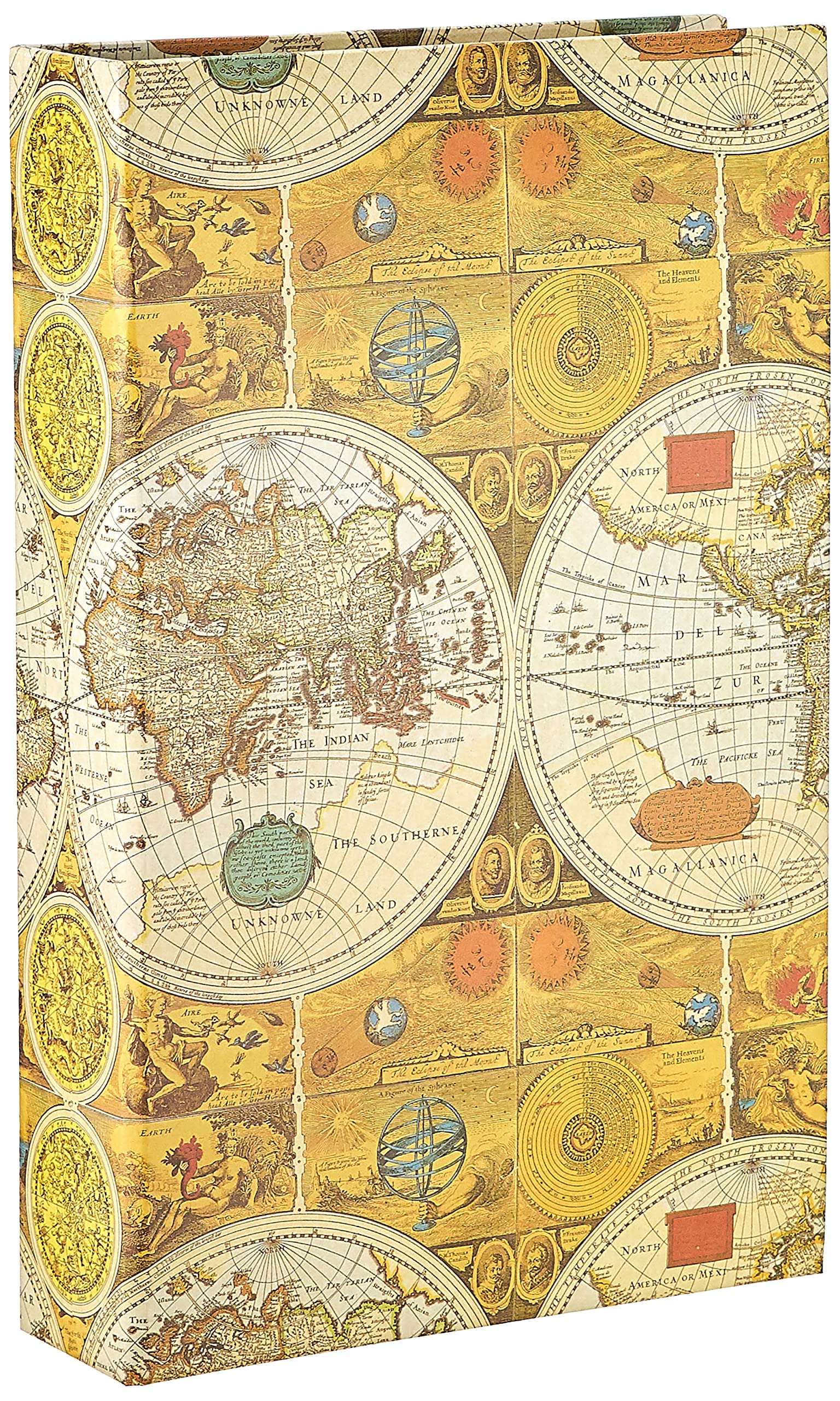 3-Ring Photo Album 504 Pockets Hold 4x6 Photos, Ancient World Map Design