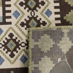 Safavieh Veranda Collection Area Rug - 6'7' X 9'6', Chocolate & Green, Boho Design, Non-Shedding & Easy Care, Indoor/Outdoor & Washable-Ideal For Patio, Backyard, Mudroom (Ver099-0624)