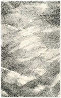 SAFAVIEH Retro Collection Accent Rug - 26 x 4, Grey & Ivory, Modern Abstract Design, Non-Shedding & Easy Care, Ideal for High 