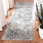 Safavieh Madison Collection Runner Rug - 2'2'' x 10', Grey & Beige, Boho Abstract Design, Non-Shedding & Easy Care, Ideal for Hi
