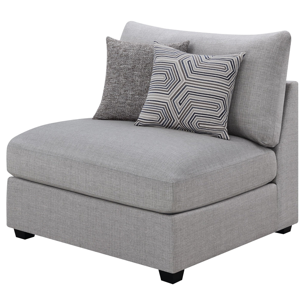 Scott Living Coaster 551511 Cambria Upholstered Armless Chair Grey