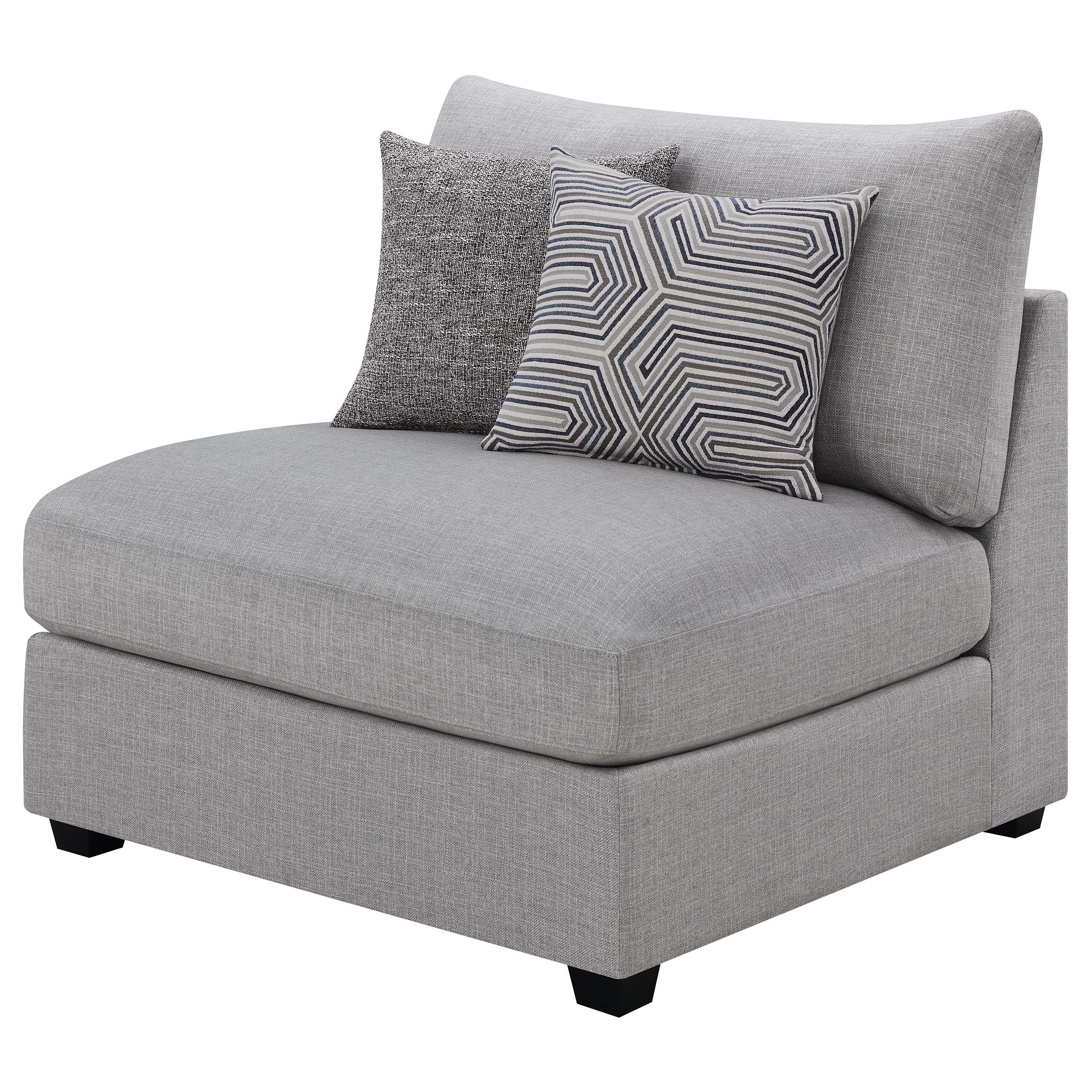 Scott Living Coaster 551511 Cambria Upholstered Armless Chair Grey