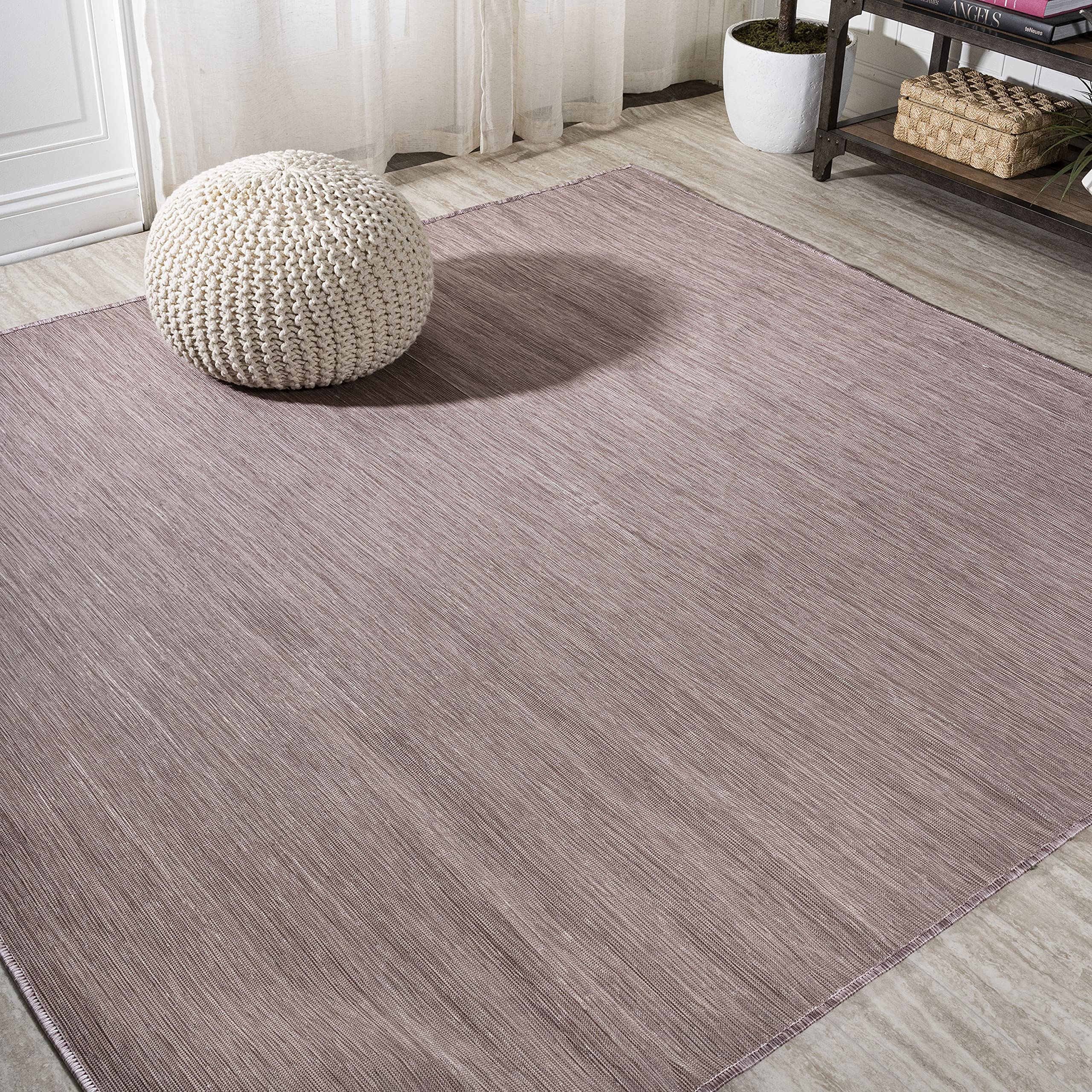 JONATHAN Y TSN100F-6SQ Ethan Modern Flatweave Solid Indoor/Outdoor Area-Rug, Casual, Contemporary, Coastal Easy-Cleaning,Bedroom