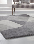 Abacasa Granada Elisa Area Rug, 5' By 8', Charcoal/Grey/Ivory