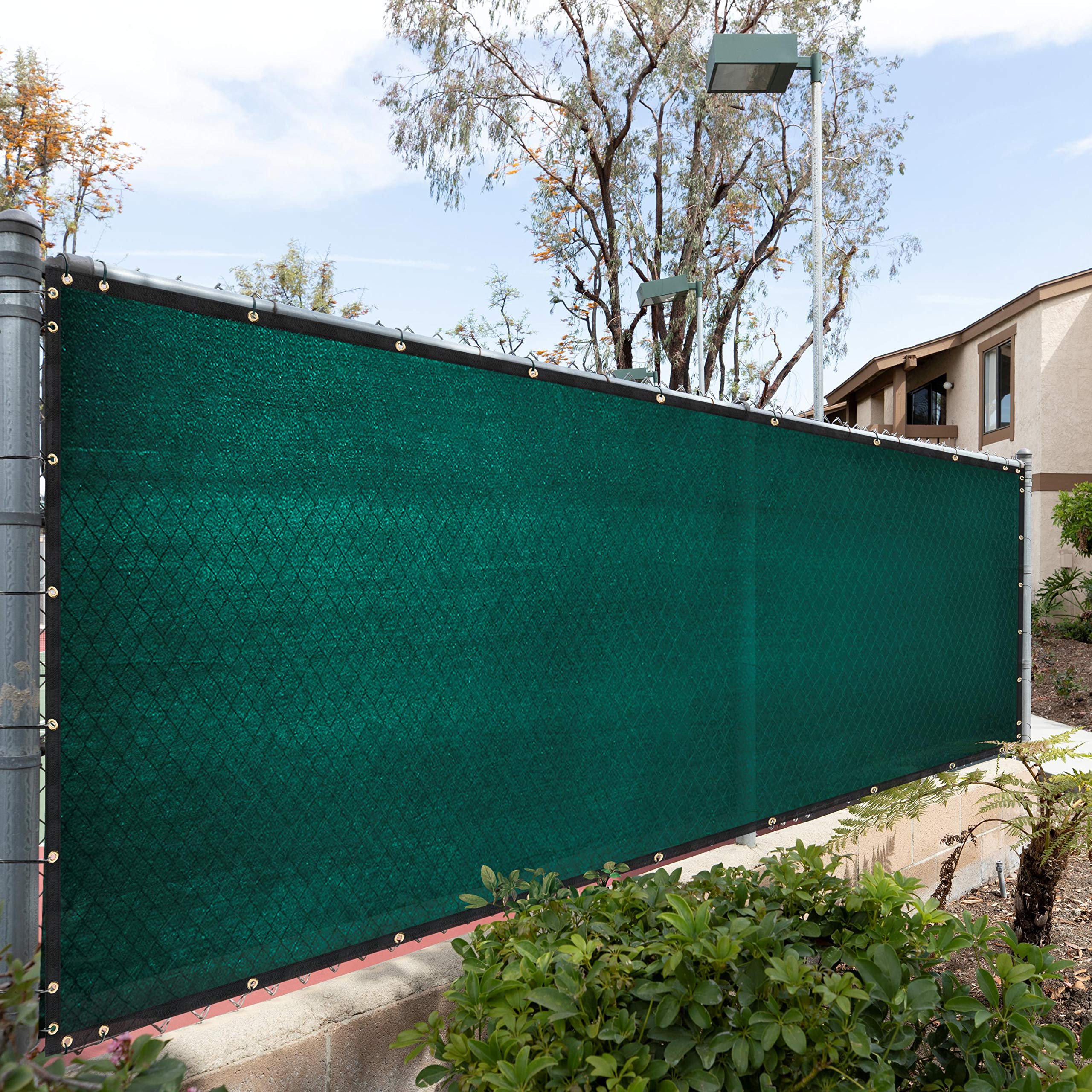 Royal Shade Custom Size 8' X 162' Green Fence Privacy Screen Windscreen Cover Netting Mesh Fabric Cloth - Cable Zip Ties Include