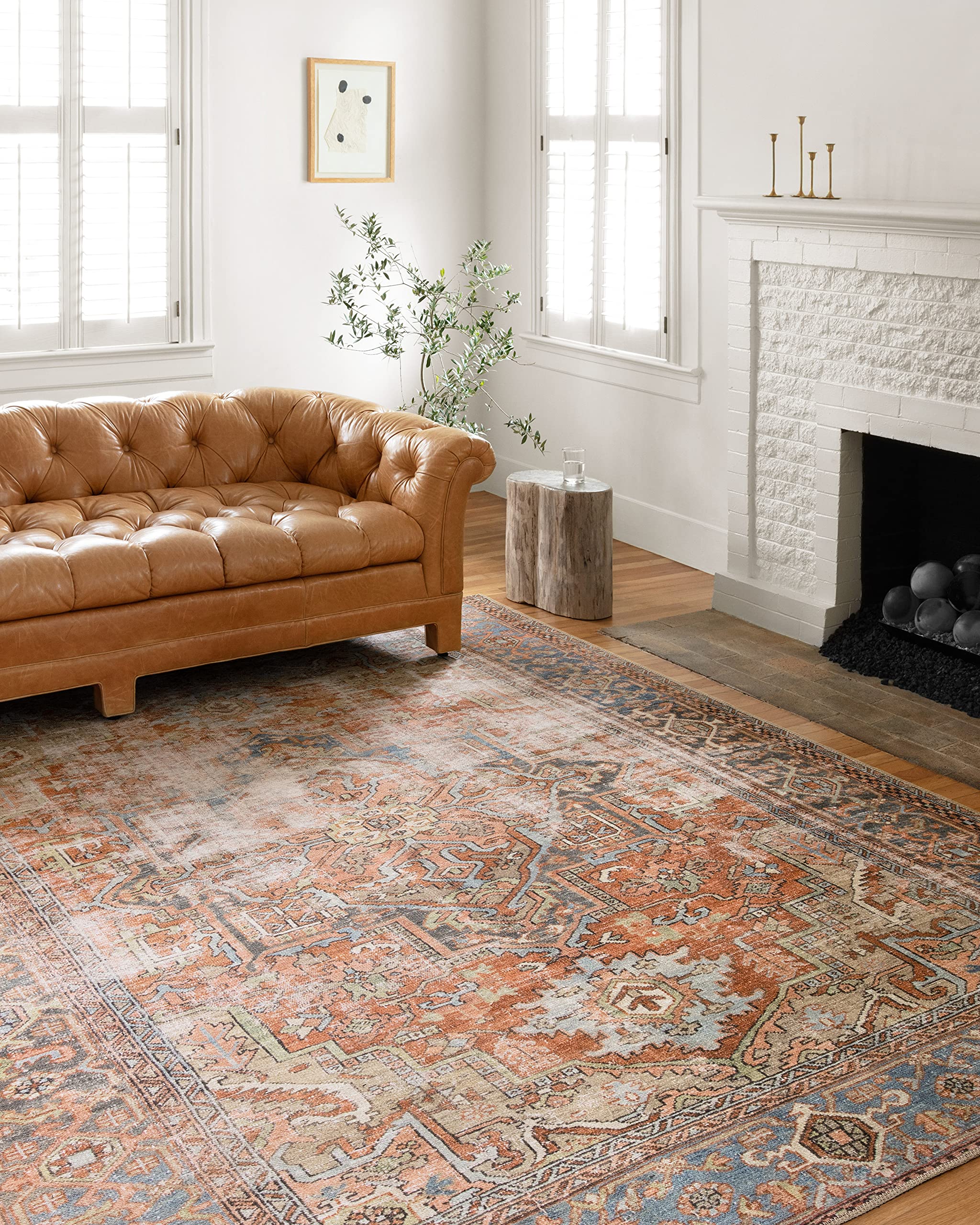 Loloi II Loren Terracotta/Sky 2-3 x 3-9 Accent Rug