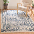 SAFAVIEH Tulum Collection Accent Rug - 3 x 5, Ivory & Navy, Moroccan Boho Distressed Design, Non-Shedding & Easy Care, Ideal f