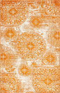 Unique Loom Sofia Collection Area Rug - Grand (5 3 x 8 Rectangle, Orange/ Ivory)