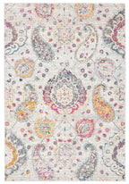 Safavieh Madison Collection 5'1'' X 7'6'' Greygold Mad600F Boho Chic Glam Paisley Non-Shedding Living Room Dining Bedroom Area R