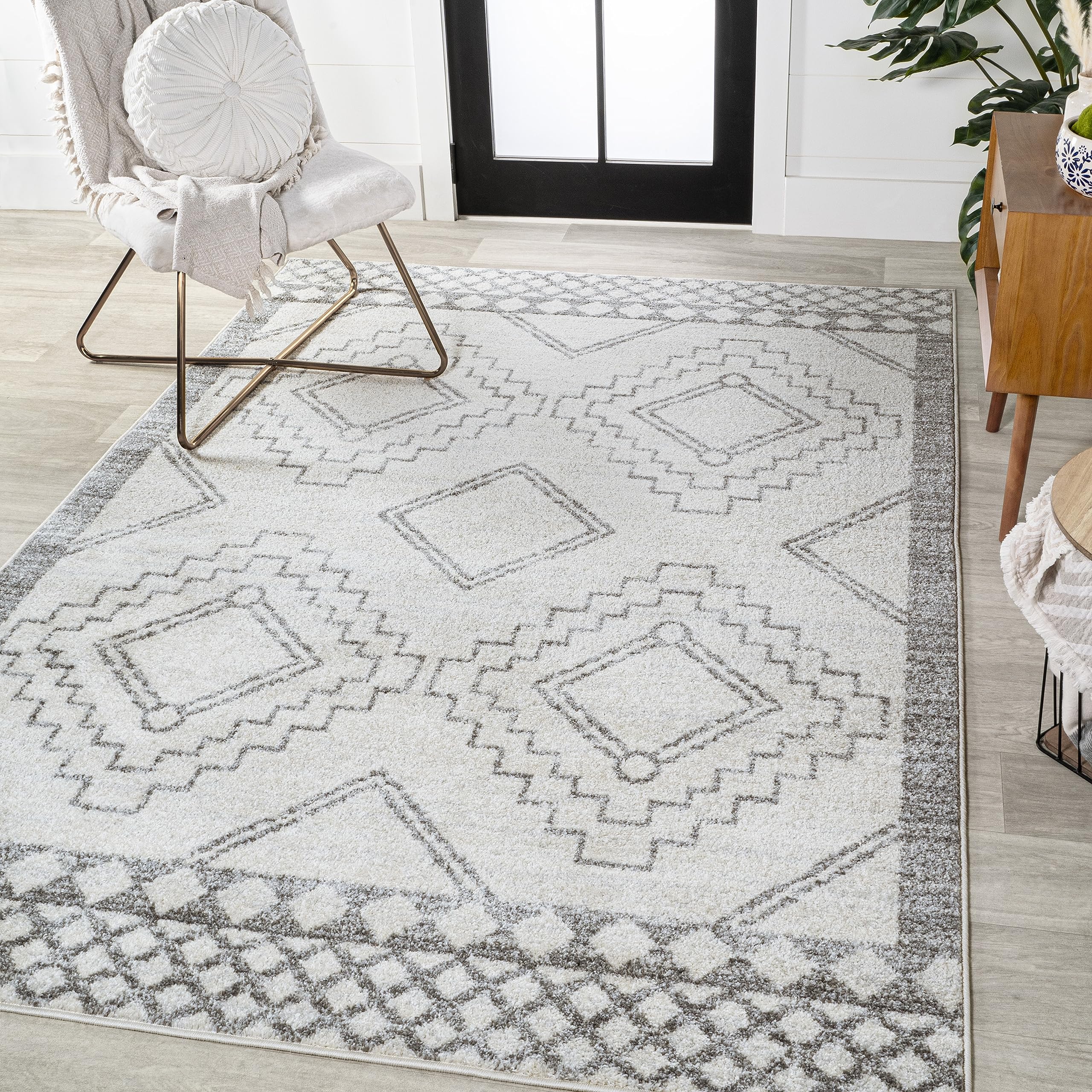 JONATHAN Y MOH200B-18 Amir Moroccan Beni Souk Area Rug, Bohemian, Scandinavian, Transitional, Rustic for Bedroom, Kitchen, Livin