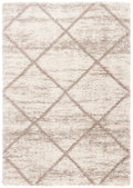 SAFAVIEH Hudson Shag Collection Accent Rug - 2 x 3, Multi Ivory & Beige, Trellis Design, Non-Shedding & Easy Care, 2-inch Thic