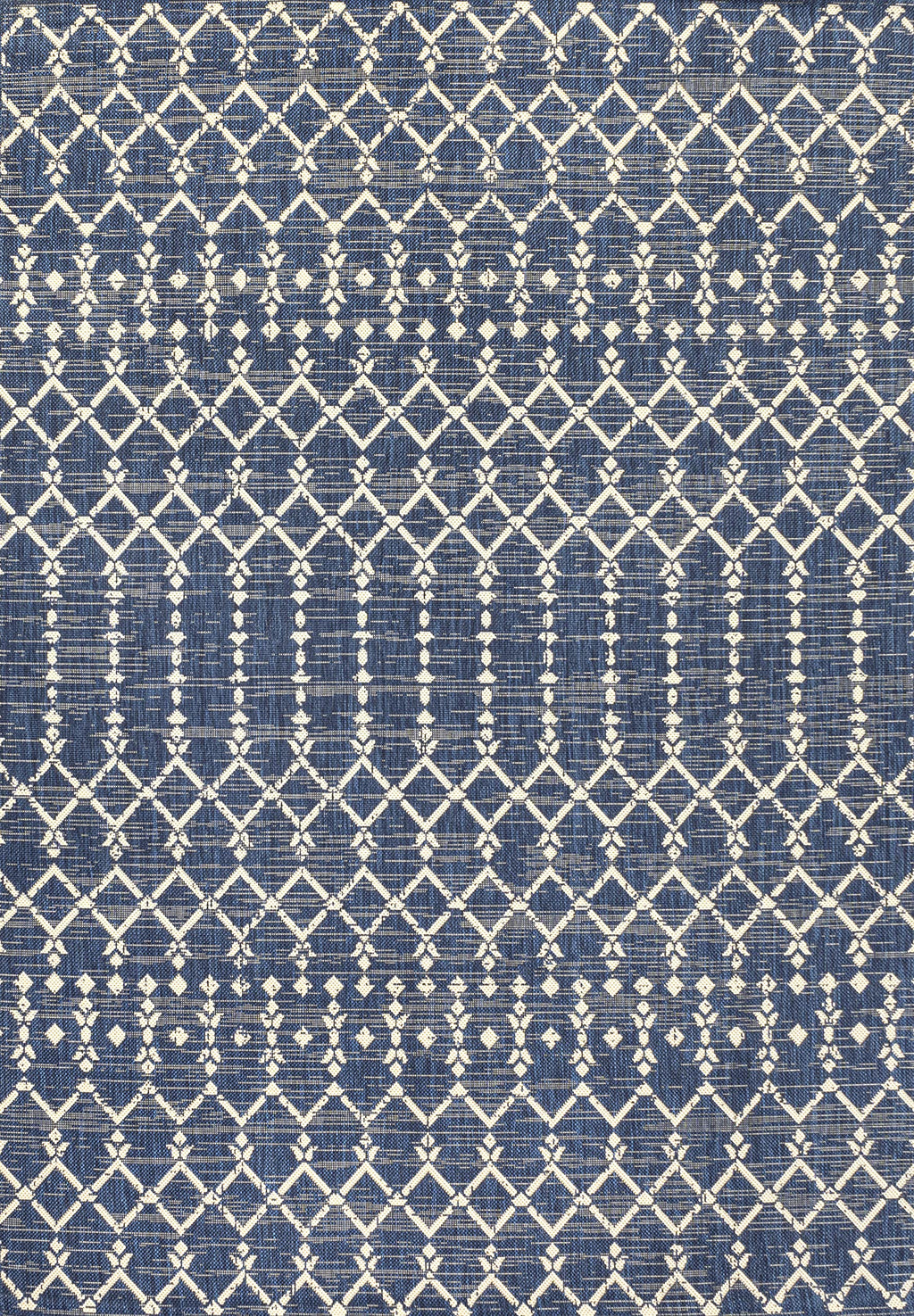 Jonathan Y Smb108K-4 Ourika Moroccan Geometric Textured Weave Indoor Outdoor Area-Rug, Bohemian Coastal Traditional Easy-Cleaning,Bedroom,Kitchen,Backyard,Patio,Non Shedding, 4 X 6, Navy/Beige