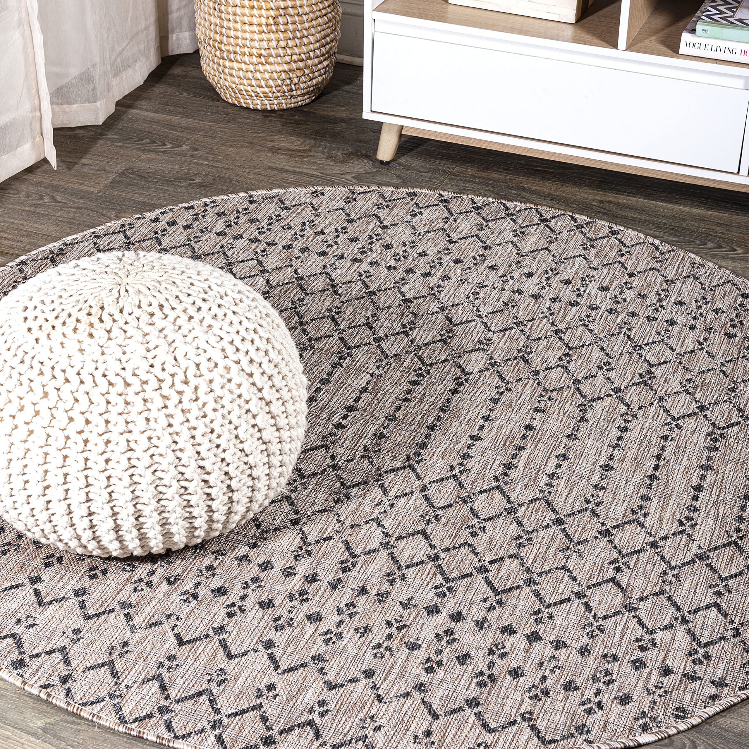 Jonathan Y Smb108E-9R Ourika Moroccan Geometric Textured Weave Indoor/Outdoor Area Rug, Bohemian, Scandinavian For Bedroom, Kitc