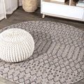 Jonathan Y Smb108E-4R Ourika Moroccan Geometric Textured Weave Indoor/Outdoor Area Rug, Bohemian, Scandinavian For Bedroom, Kitc